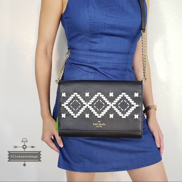 🔽 NWT Kate Spade Valencia Flynn Street Black Bag - Picture 2 of 8